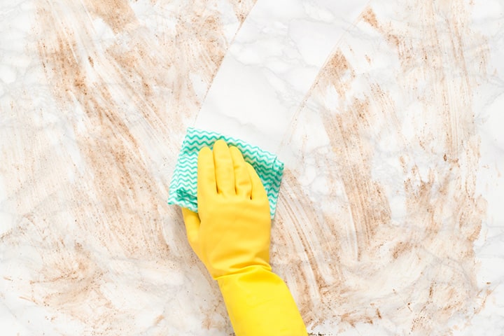 how to clean marble floors